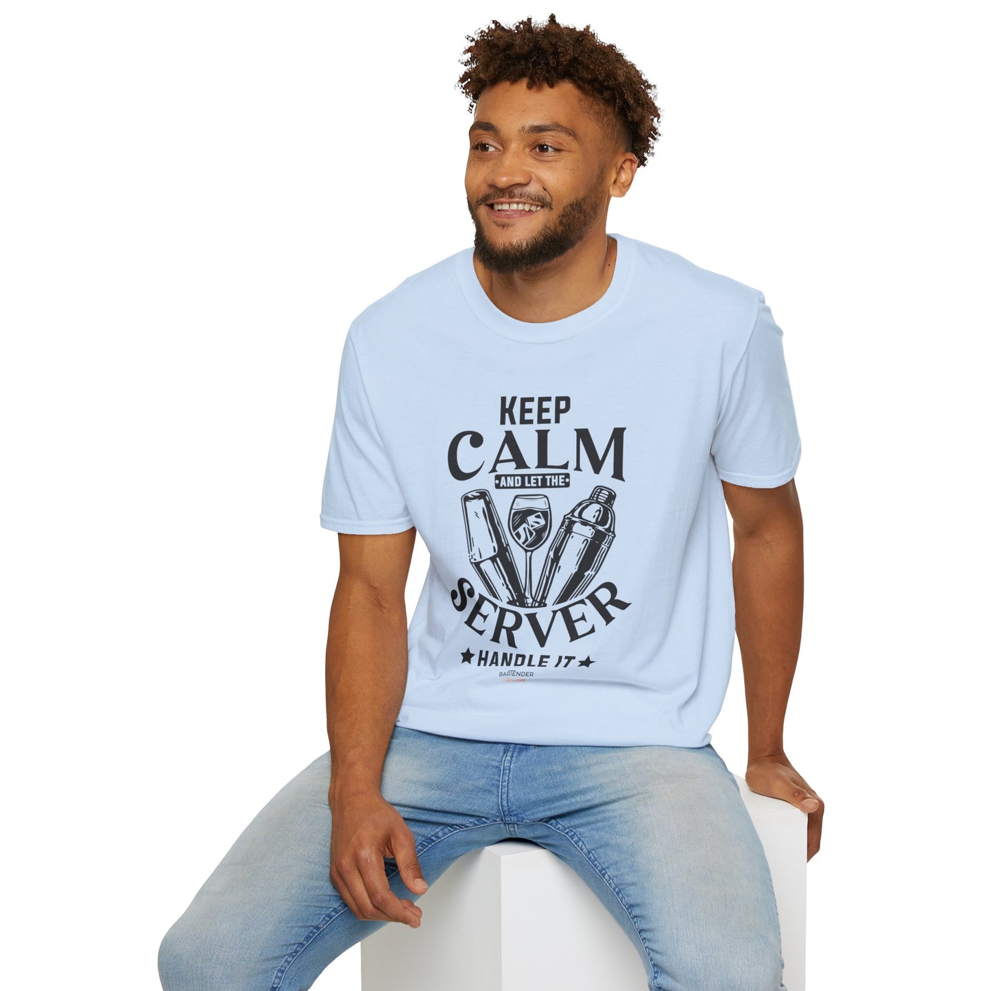 "Keep Calm and Let the Server Handle It" Unisex Softstyle T-Shirt