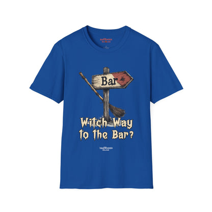 "Witch Way to the Bar" Halloween Bartender Softstyle T-Shirt