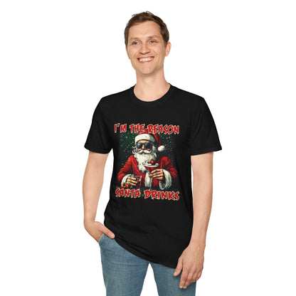 "I’m The Reason Santa Drinks" Softstyle T-Shirt