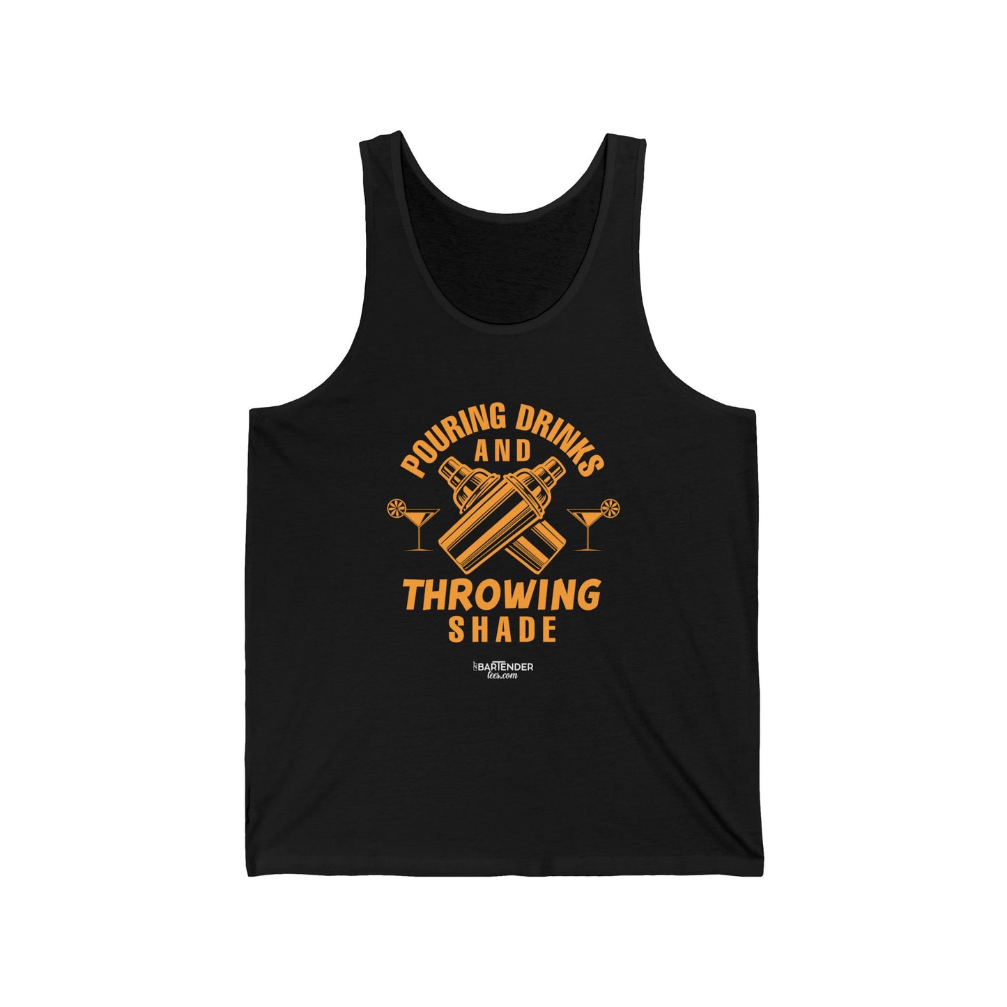 "Pouring drinks and throwing shade" Men’s Bartender Tank Top