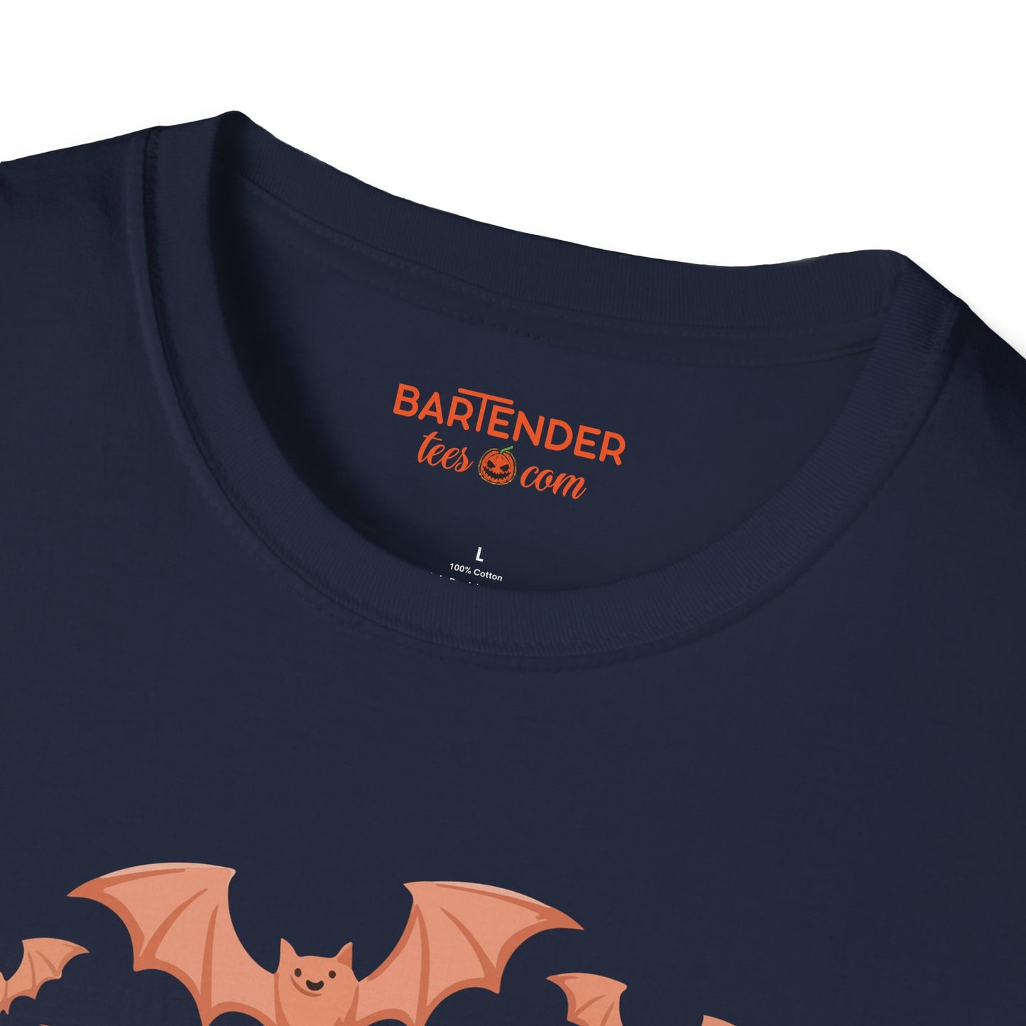 "Serving Chills & Thrills All Night" Halloween Bartender Softstyle T-Shirt