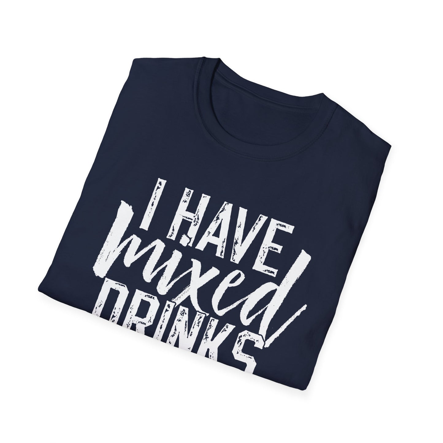 "I have mixed drinks about feelings" Men's Bartender Softstyle T-Shirt