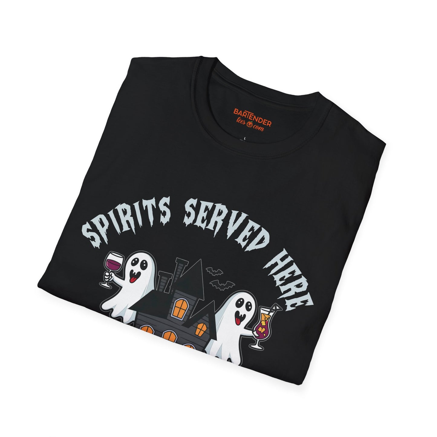 "Spirits Served Here" Halloween Bartender Softstyle T-Shirt