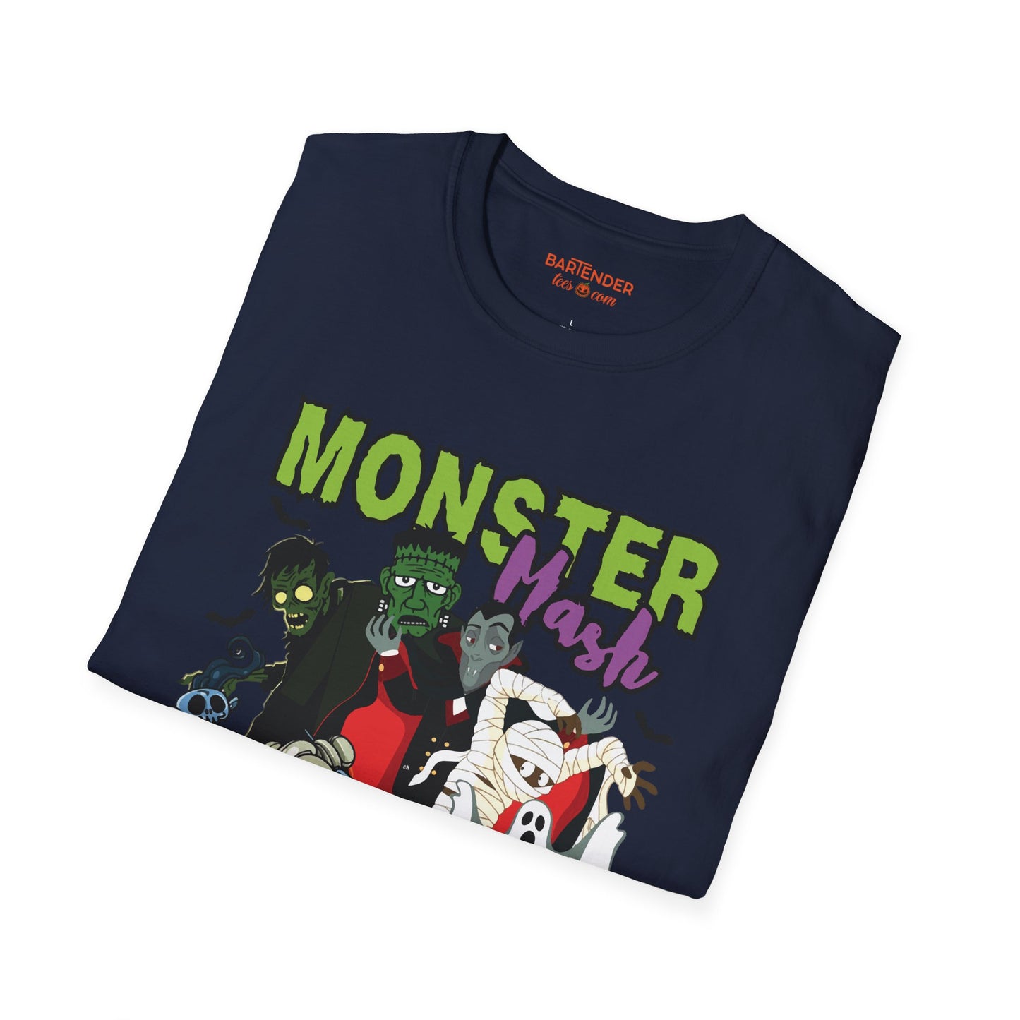 "Monster Mash Mixologist" Halloween Bartender Softstyle T-Shirt