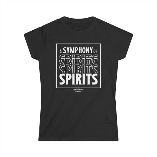 "A symphony of spirits" Women's Bartender Tee