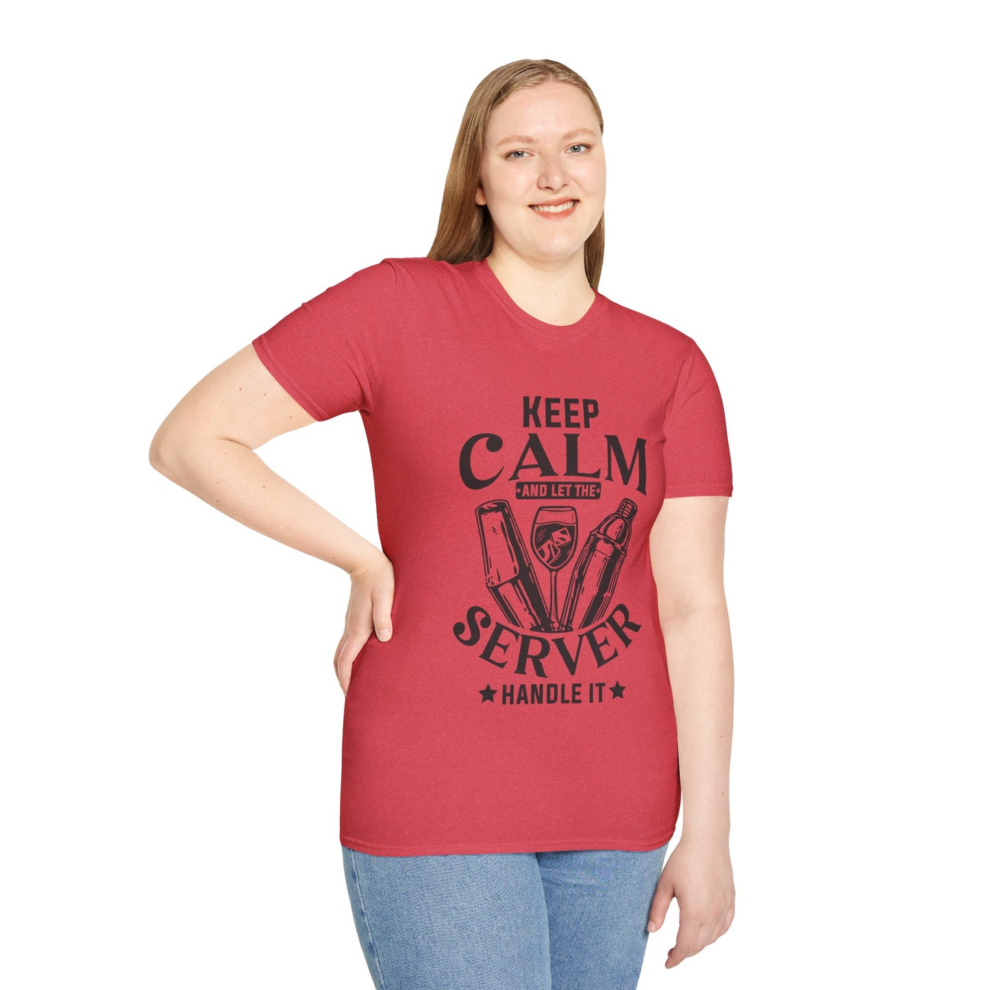 "Keep Calm and Let the Server Handle It" Unisex Softstyle T-Shirt