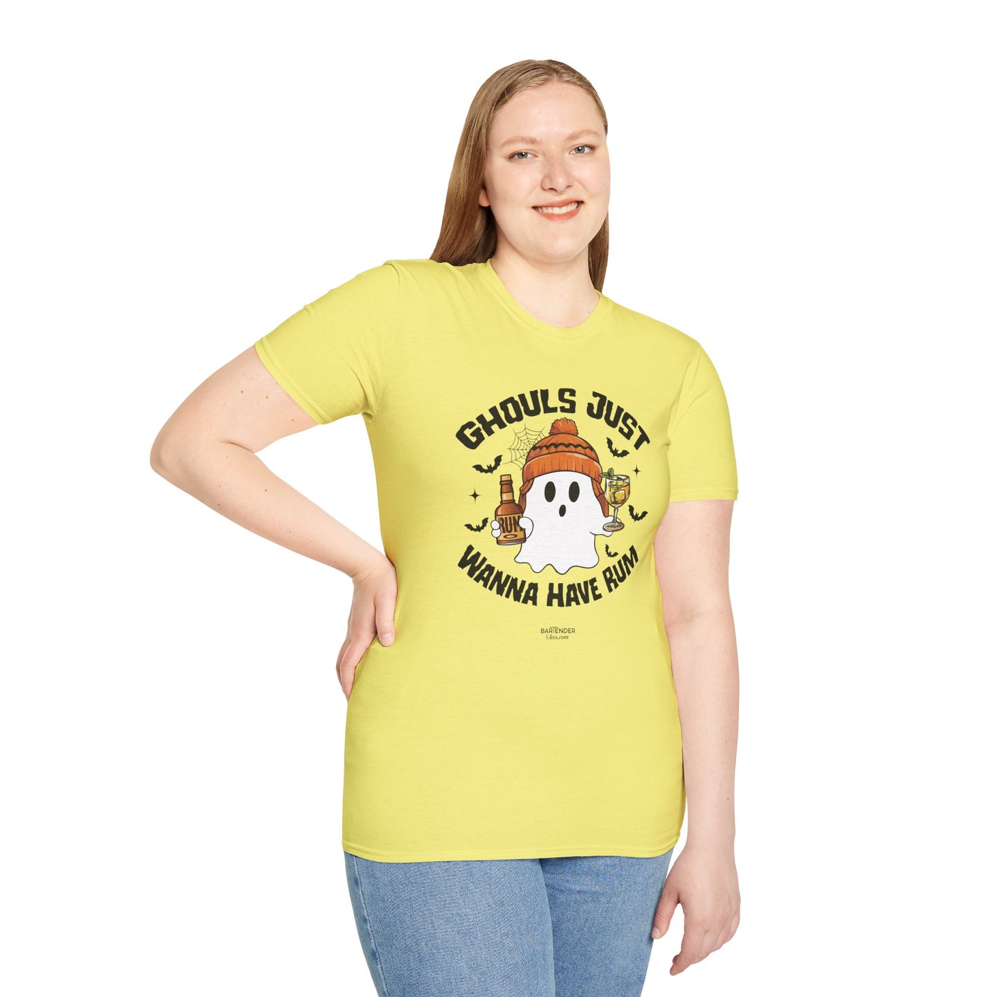 "Ghouls Just Wanna Have Rum" Softstyle Unisex Halloween T-Shirt