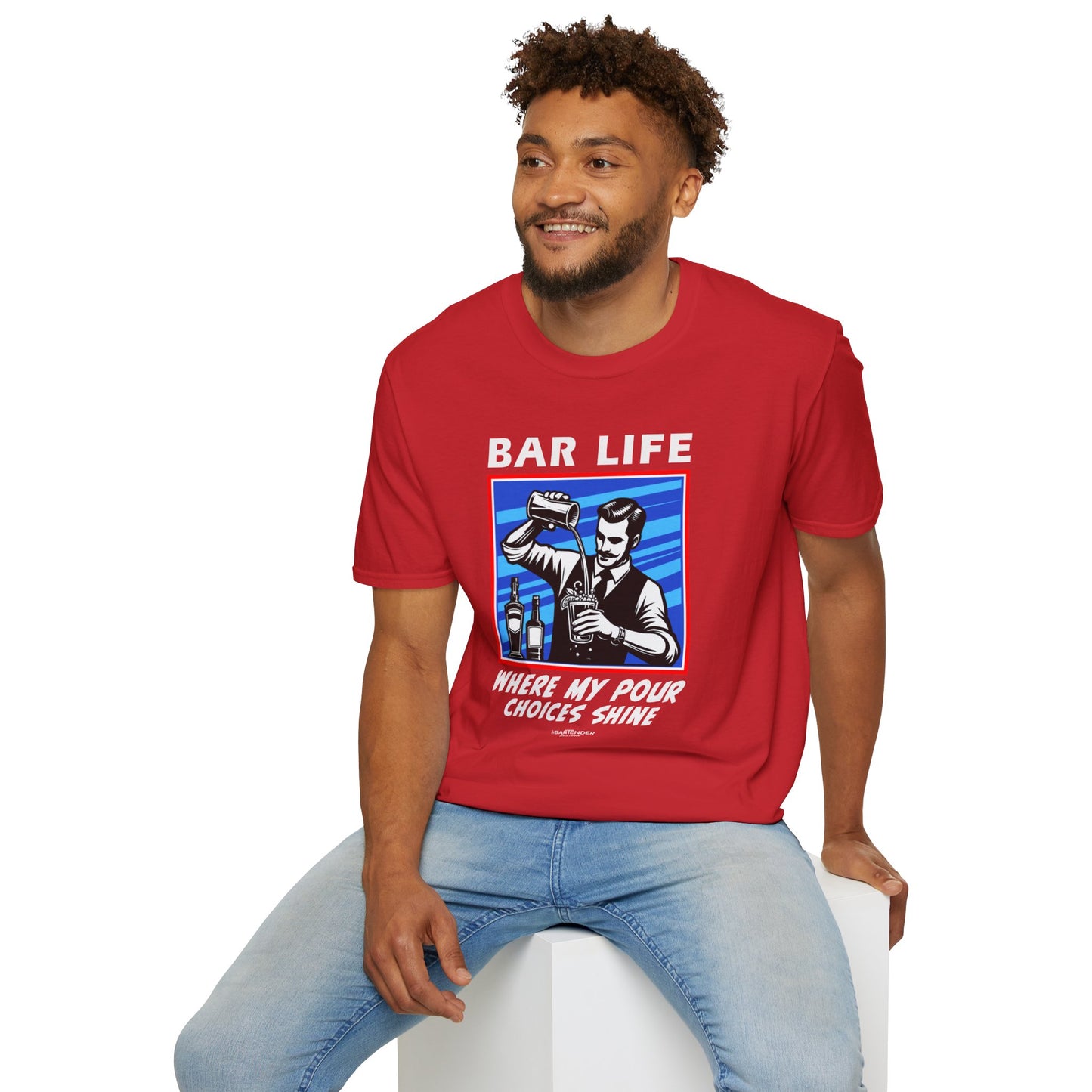 "Bar Life Where my Pour Choices Shine" Men's Bartender Tee