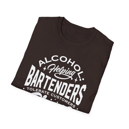 "Alcohol helping bartenders tolerate customers" Men's Bartender Softstyle T-Shirt