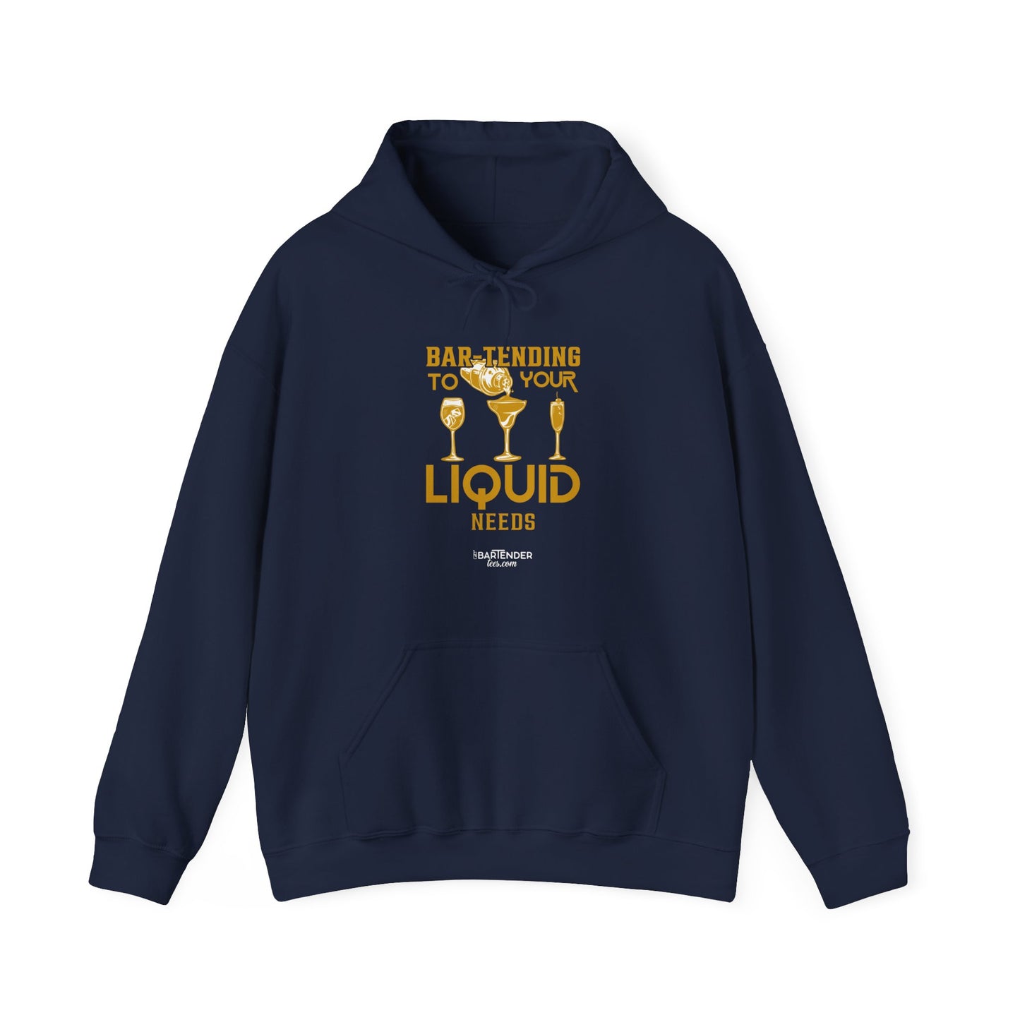 "Bartending to your liquid needs" Bartender Hooded Sweatshirt