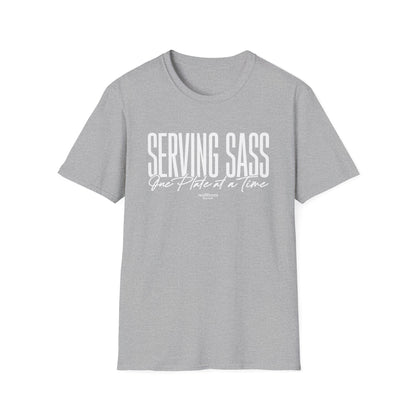 Serving Sass One Plate at a Time" Men's Bartender Tee