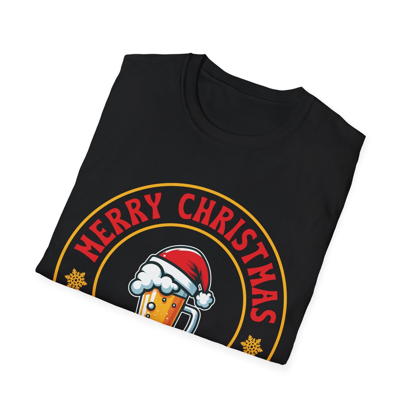 "Merry Christmas Now Drink Up" Unisex Softstyle T-Shirt