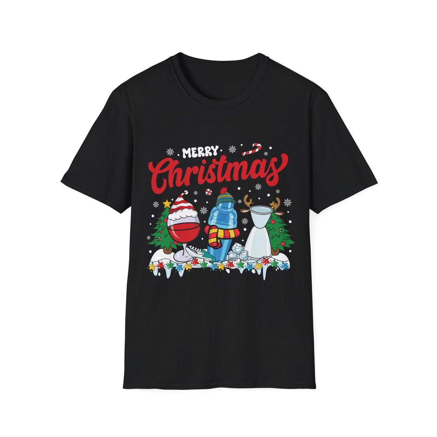 "Merry Christmas Bartender" Unisex Softstyle T-Shirt