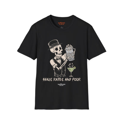 "Shake Rattle and Pour" Halloween Bartender Softstyle T-Shirt