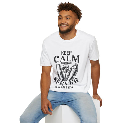 "Keep Calm and Let the Server Handle It" Unisex Softstyle T-Shirt