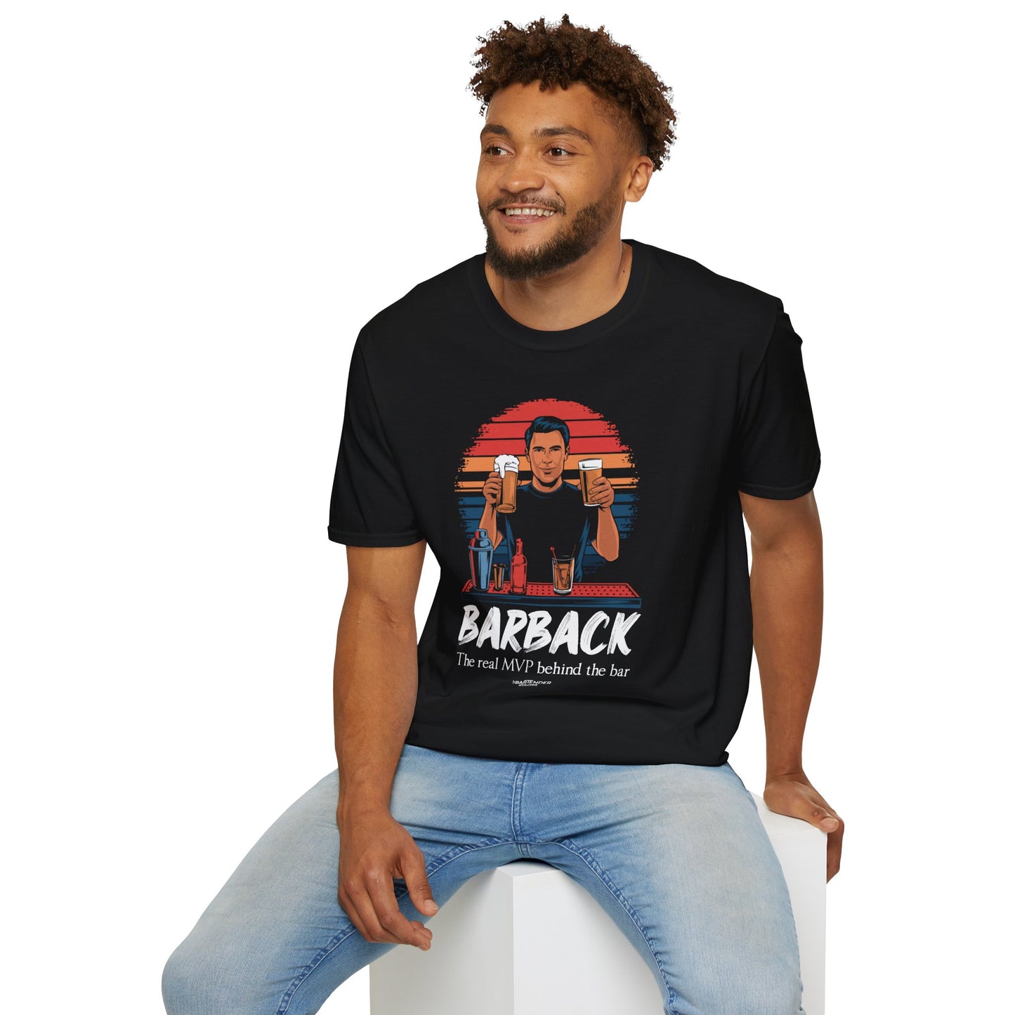 "Barback: The Real MVP Behind the Bar" Softstyle T-Shirt