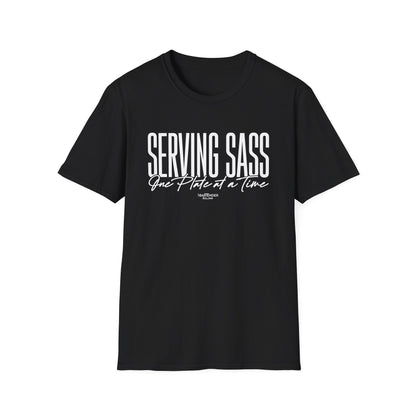 Serving Sass One Plate at a Time" Men's Bartender Tee