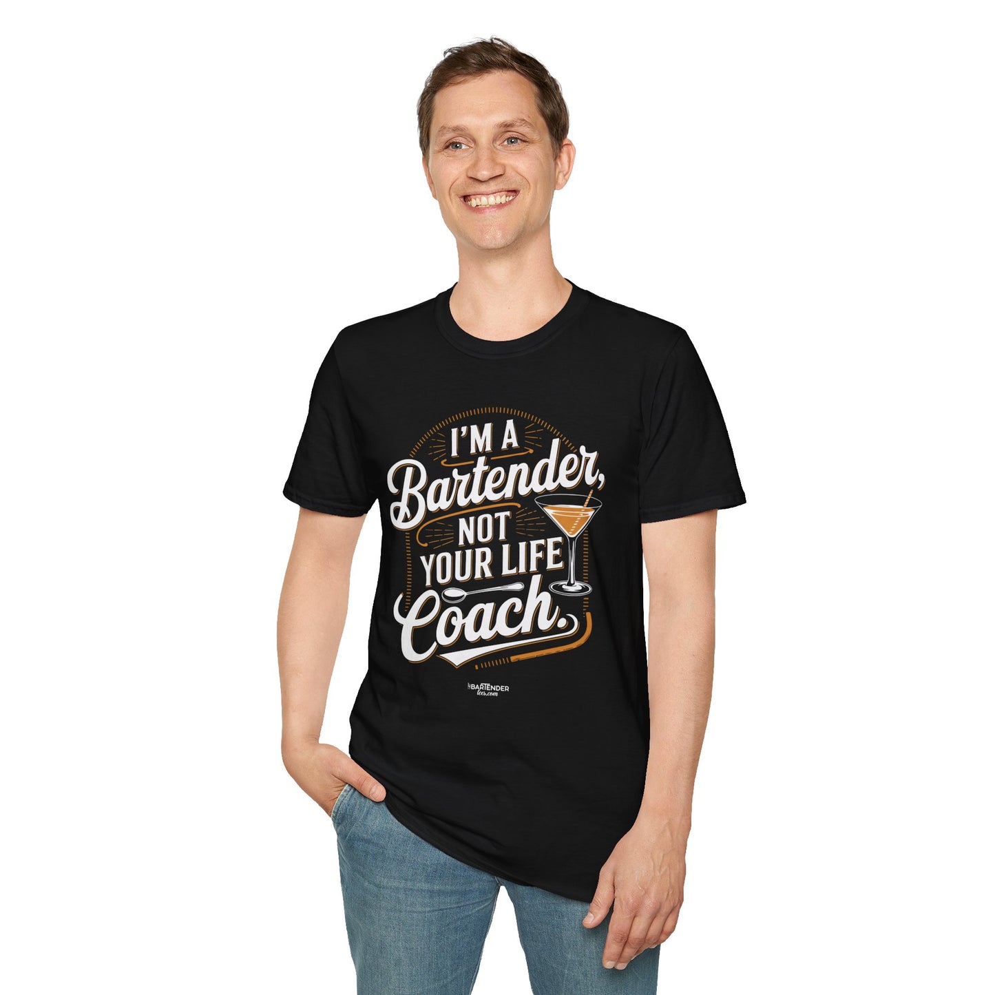 "I'm a Bartender, Not Your Life Coach" Softstyle T-Shirt