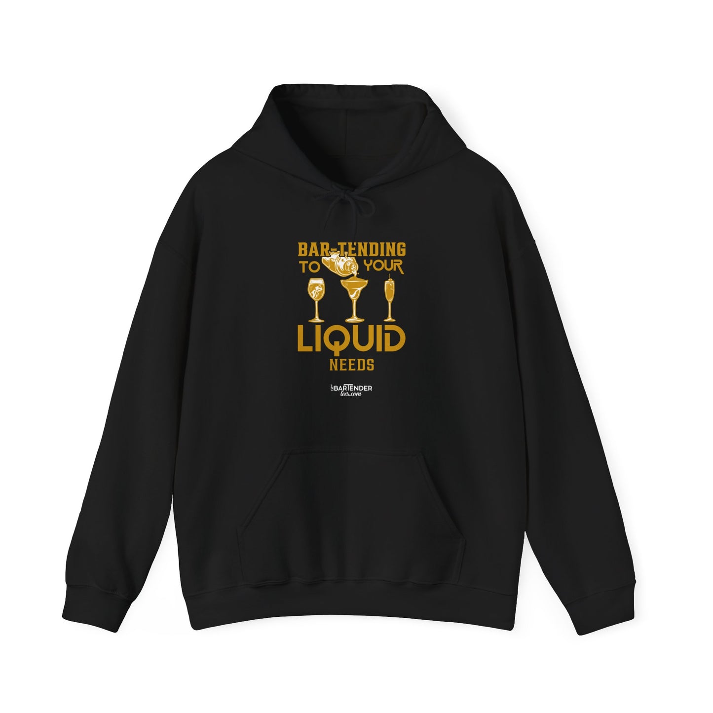 "Bartending to your liquid needs" Bartender Hooded Sweatshirt