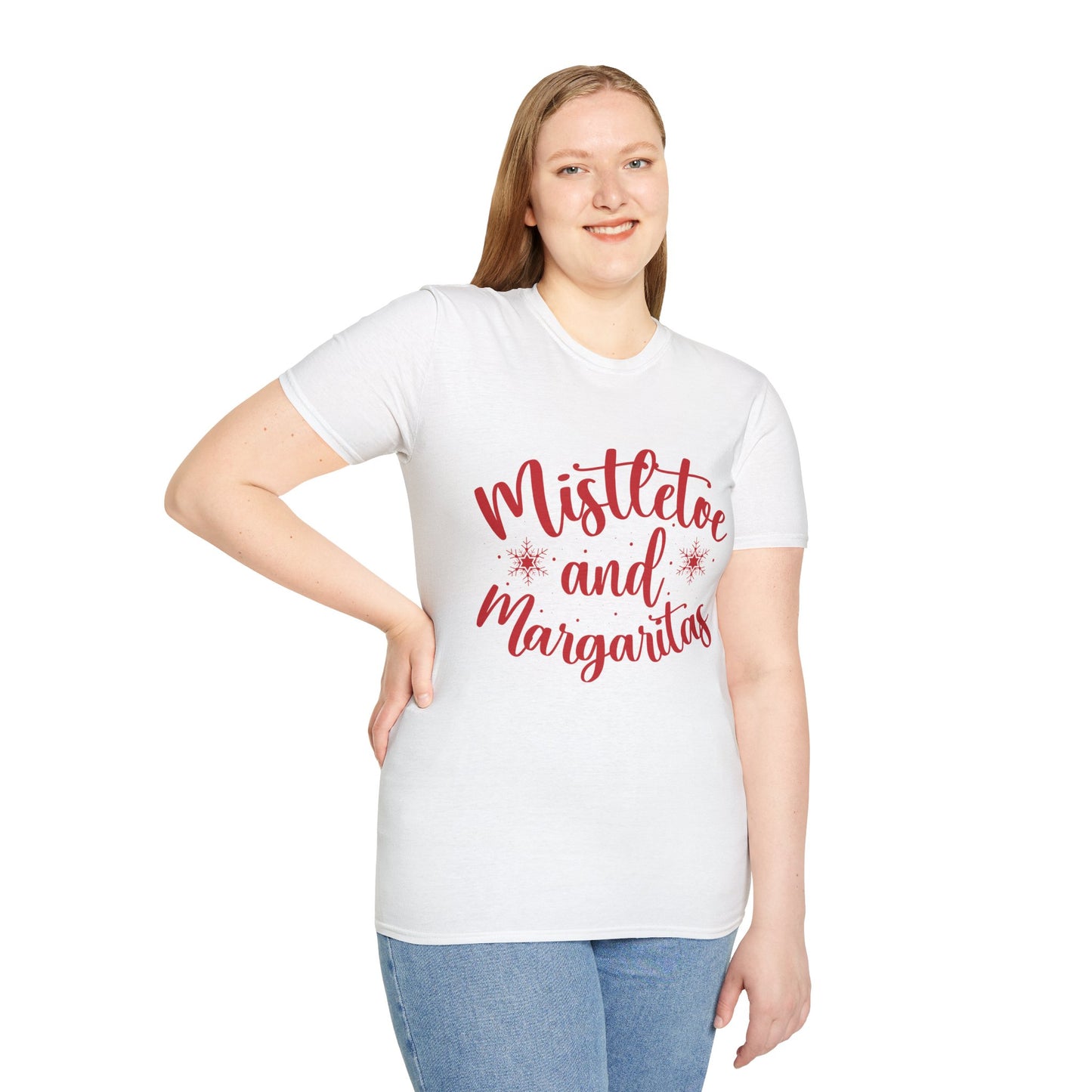 "Mistletoe and Margaritas" Unisex Softstyle T-Shirt