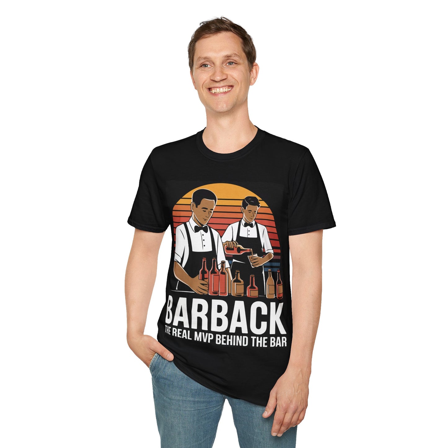 "Barback: The Real MVP Behind the Bar" Softstyle T-Shirt