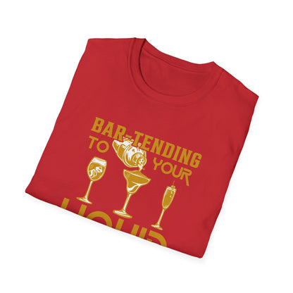 "Bar-Tending to Your Liquid Needs" Men's Bartender Tee