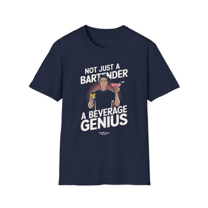 "Not Just a Bartender, A Beverage Genius" Softstyle T-Shirt