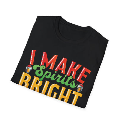 “I make spirits bright literally” Unisex Softstyle T-Shirt