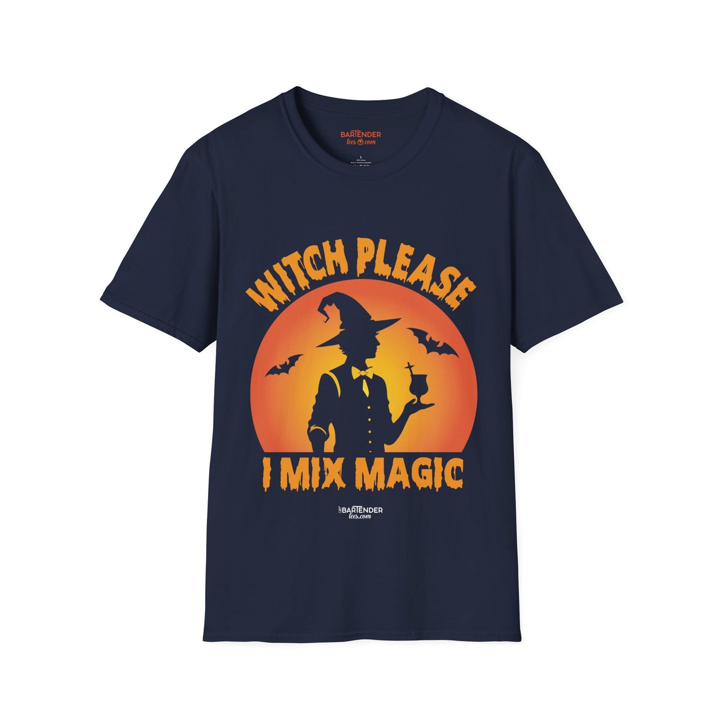 "Witch Please I Mix Magic" Halloween Bartender Softstyle T-Shirt