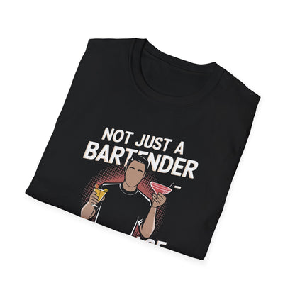 "Not Just a Bartender, A Beverage Genius" Softstyle T-Shirt