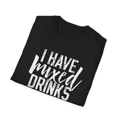 "I Have Mixed Drinks About Feelings" Men's Bartender Tee