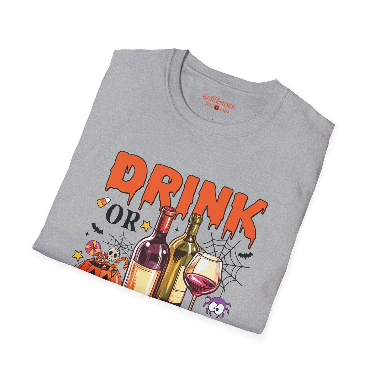 "Drink or Treat" Halloween Bartender Softstyle T-Shirt