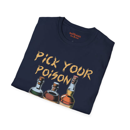 "Pick Your Poison" Halloween Bartender Softstyle T-Shirt