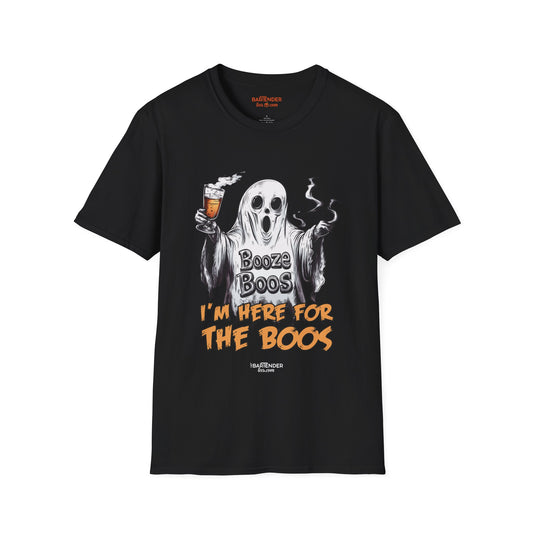 "I'm Here For The Boos" Halloween Bartender Softstyle T-Shirt