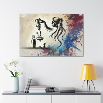 "The Art of Mixology" Bartender Canvas Art