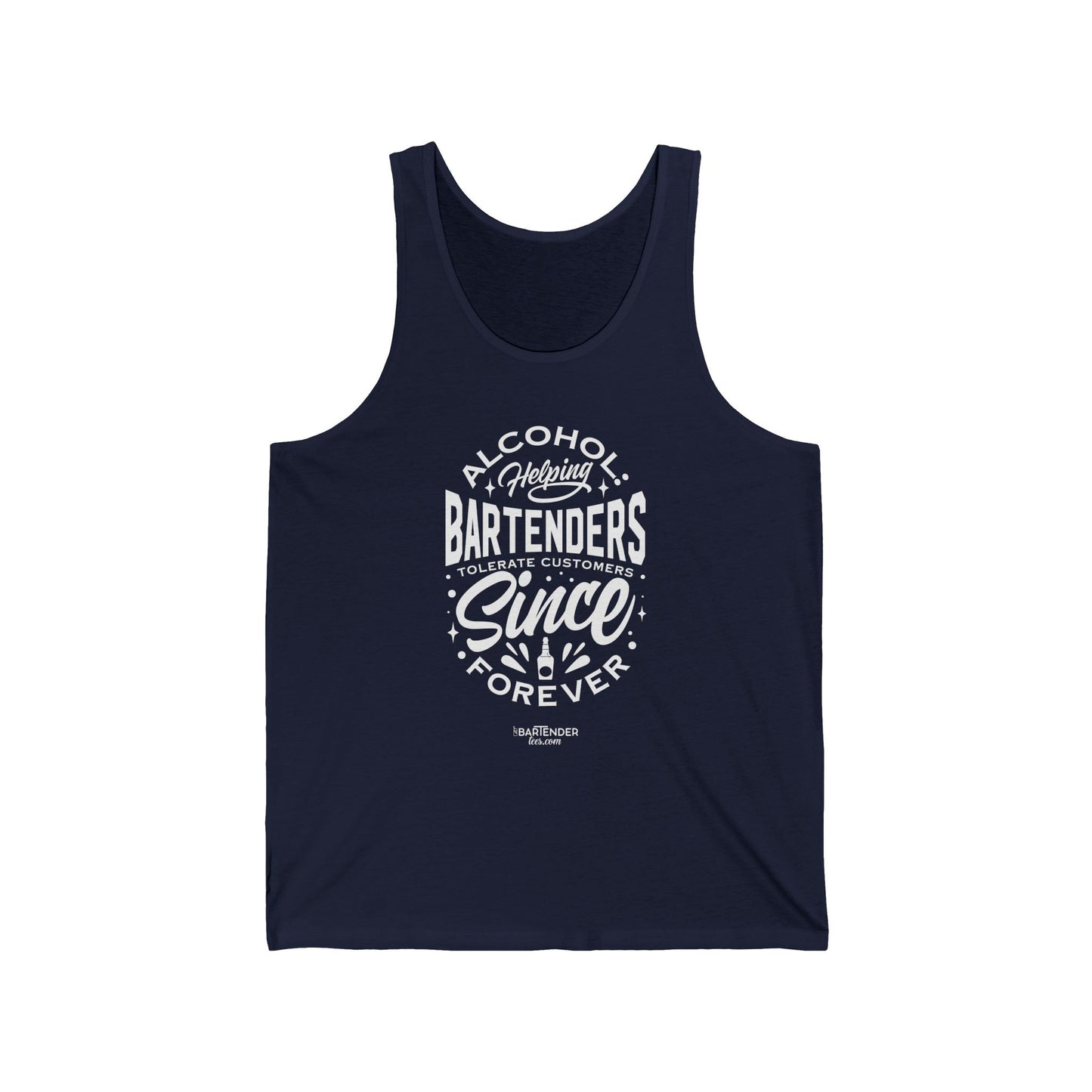 "Alcohol helping bartenders tolerate customers" Men’s Bartender Tank Top