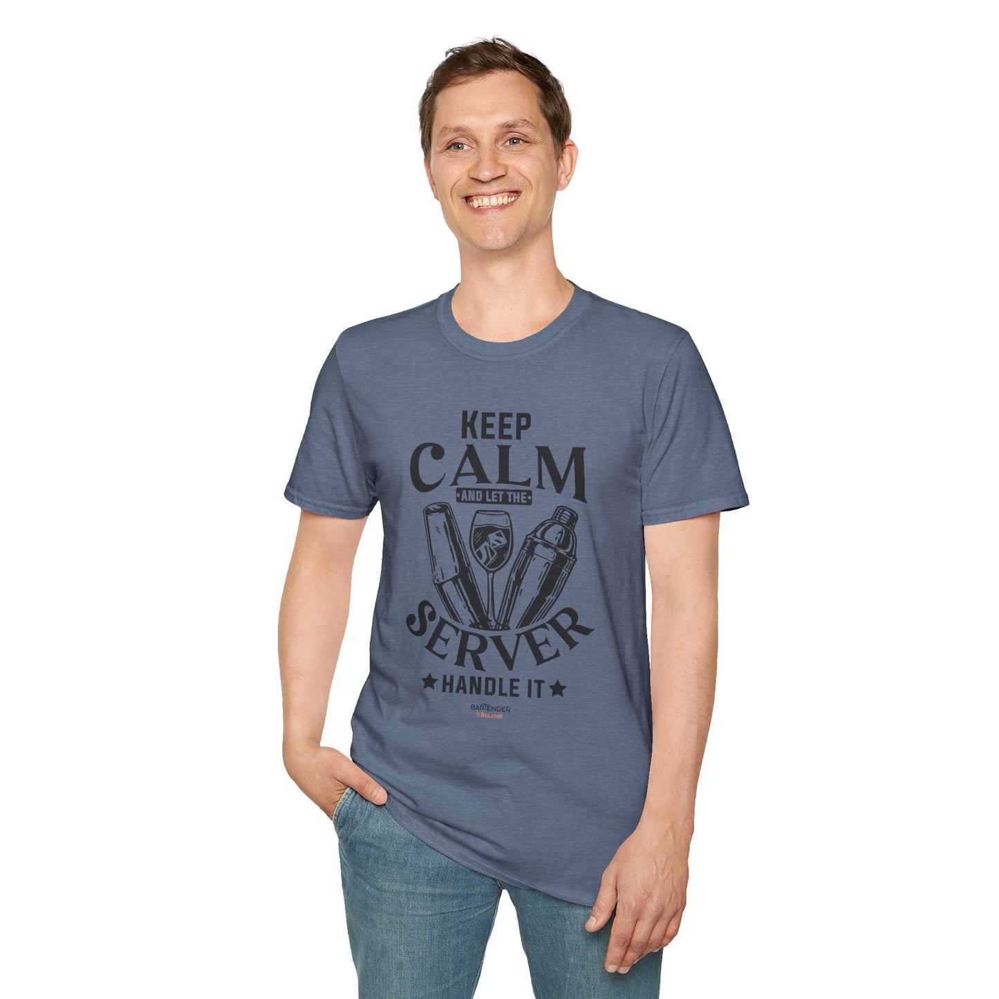 "Keep Calm and Let the Server Handle It" Unisex Softstyle T-Shirt