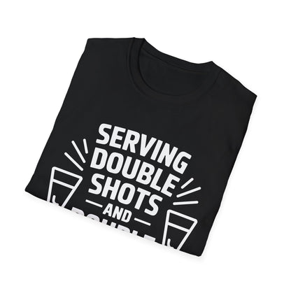 "Serving Double Shots and Double D's" Softstyle T-Shirt