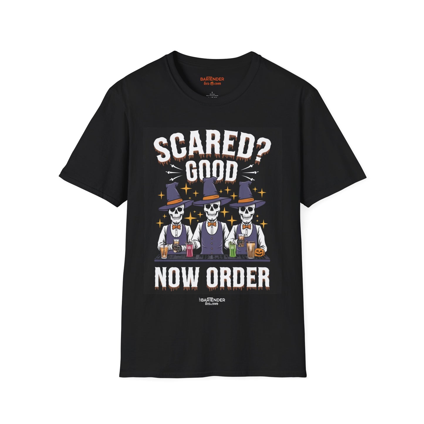 "Scared Good Now Order" Halloween Bartender Softstyle T-Shirt