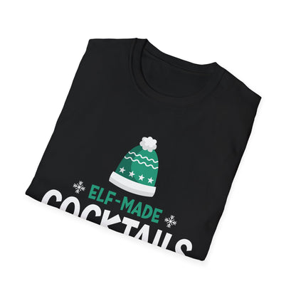 "Elf-Made Cocktails Coming Right Up" Unisex Softstyle T-Shirt