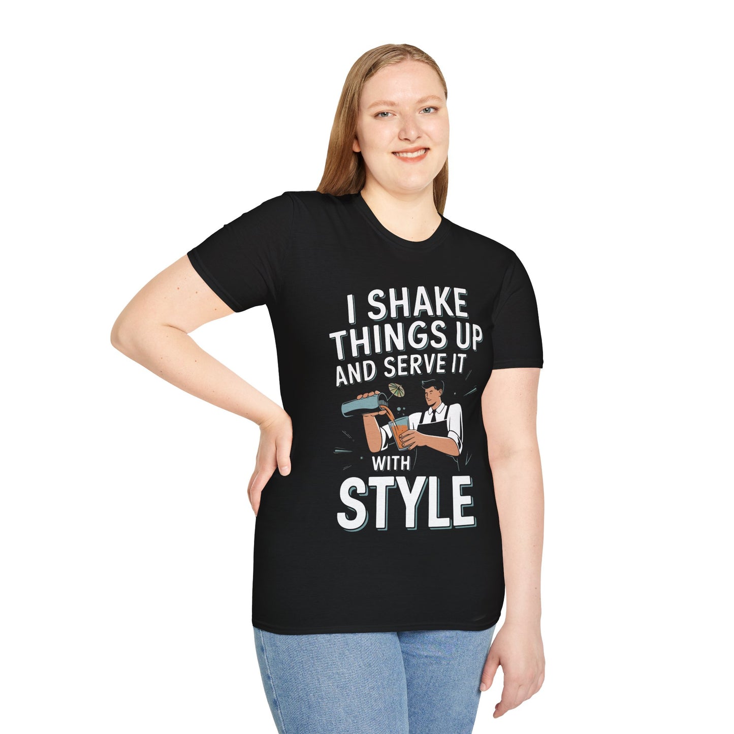 "I Shake Things Up and Serve It with Style" Softstyle T-Shirt