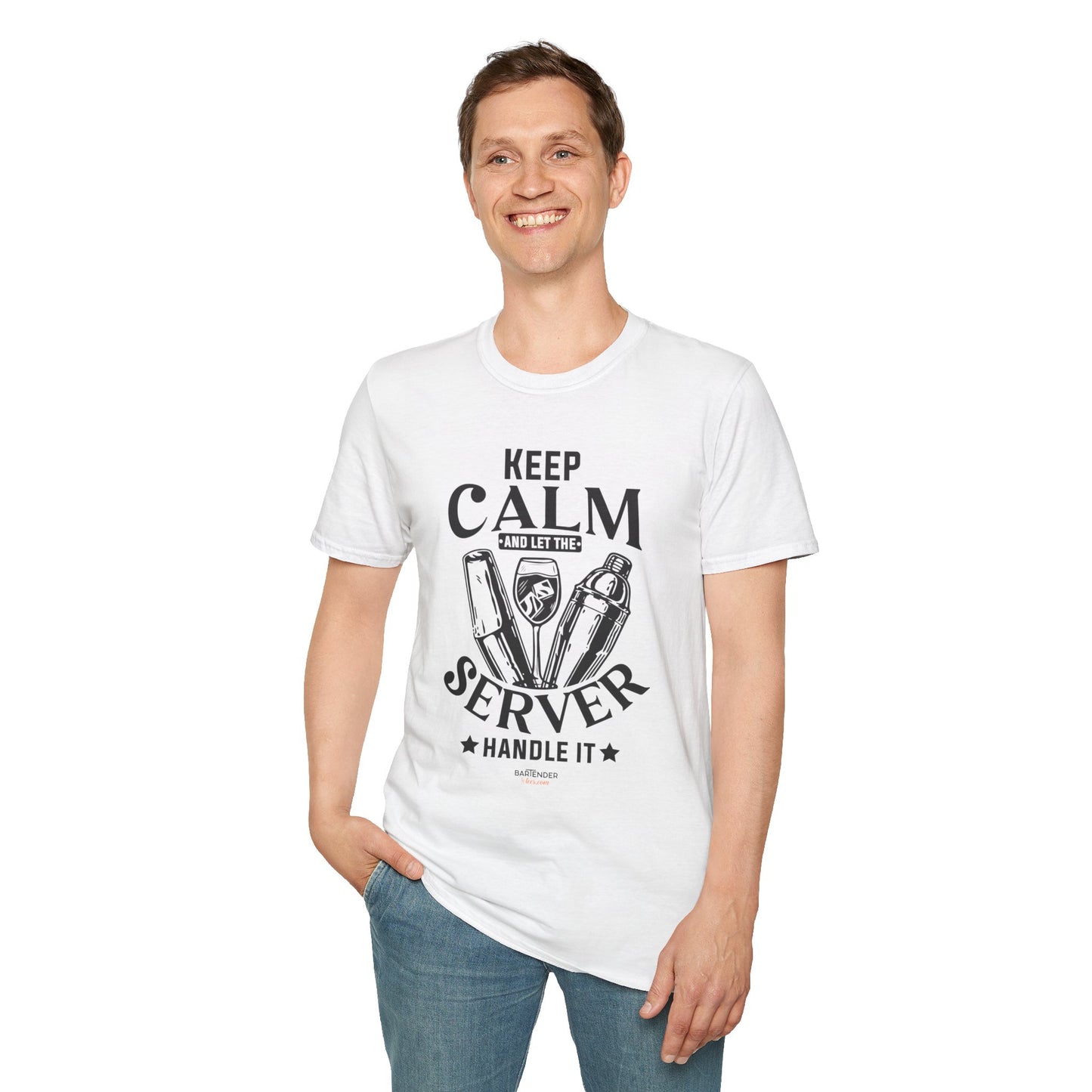 "Keep Calm and Let the Server Handle It" Unisex Softstyle T-Shirt