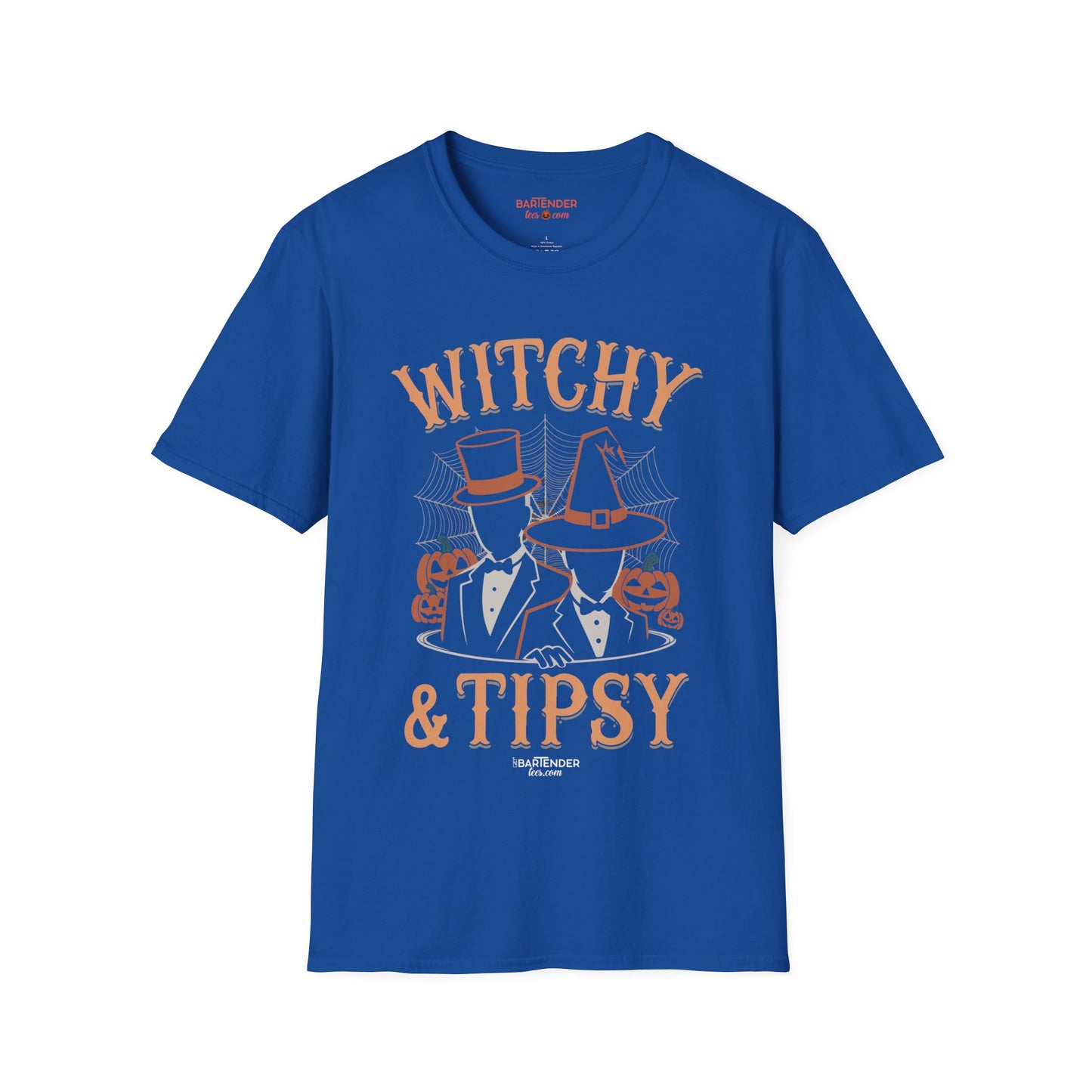 "Witchy and Tipsy" Halloween Bartender Softstyle T-Shirt