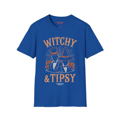 "Witchy and Tipsy" Halloween Bartender Softstyle T-Shirt