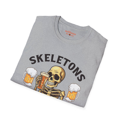 "Skeletons Like It Neat" Halloween Bartender Softstyle T-Shirt