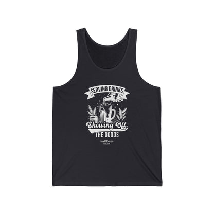 "Serving drinks showing off the goods" Men’s Bartender Tank Top