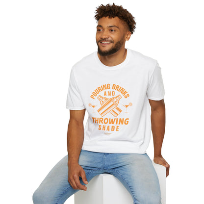 "Pouring Drinks and Throwing Shade" Men's Bartender Tee