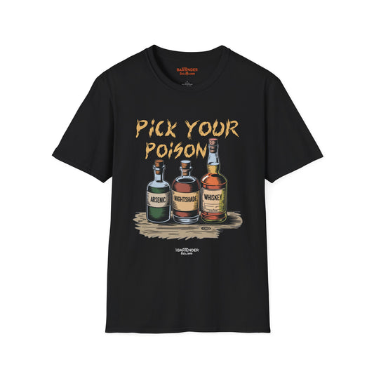 "Pick Your Poison" Halloween Bartender Softstyle T-Shirt