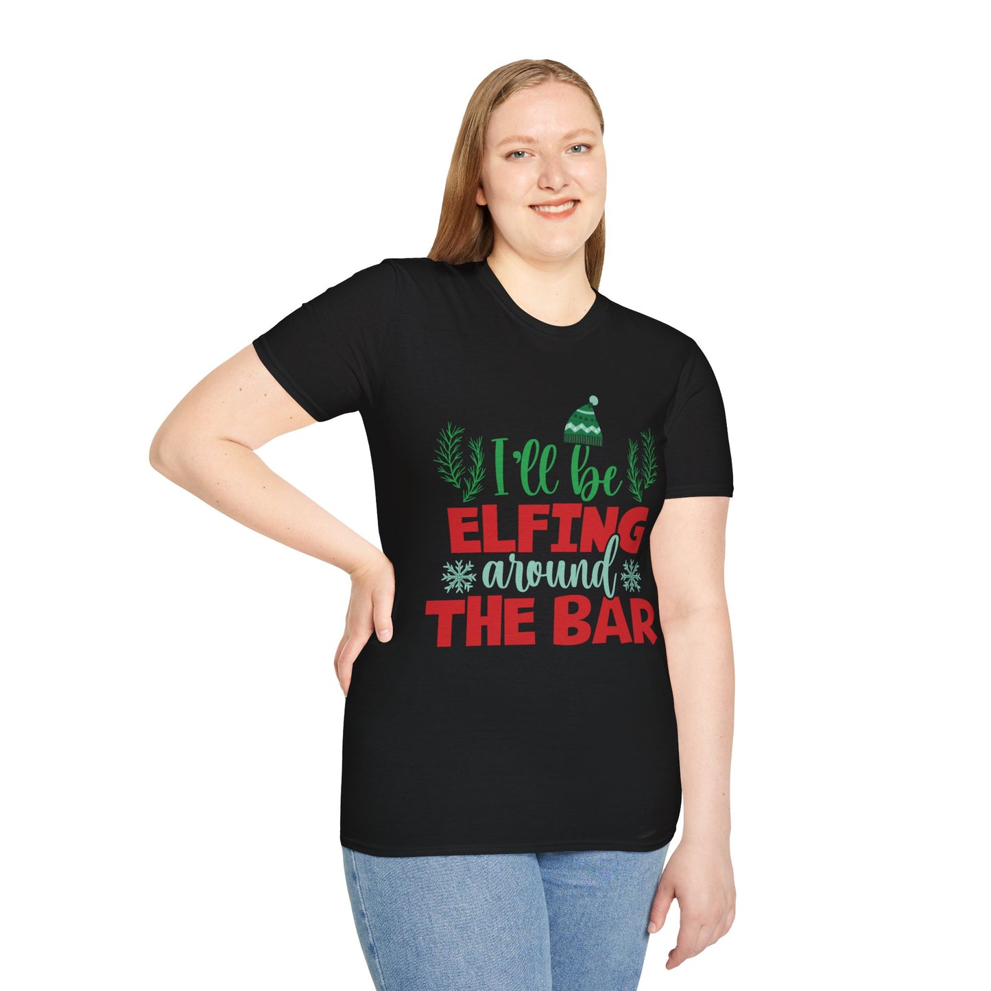 "I'll Be Elfing Around the Bar" Unisex Softstyle T-Shirt