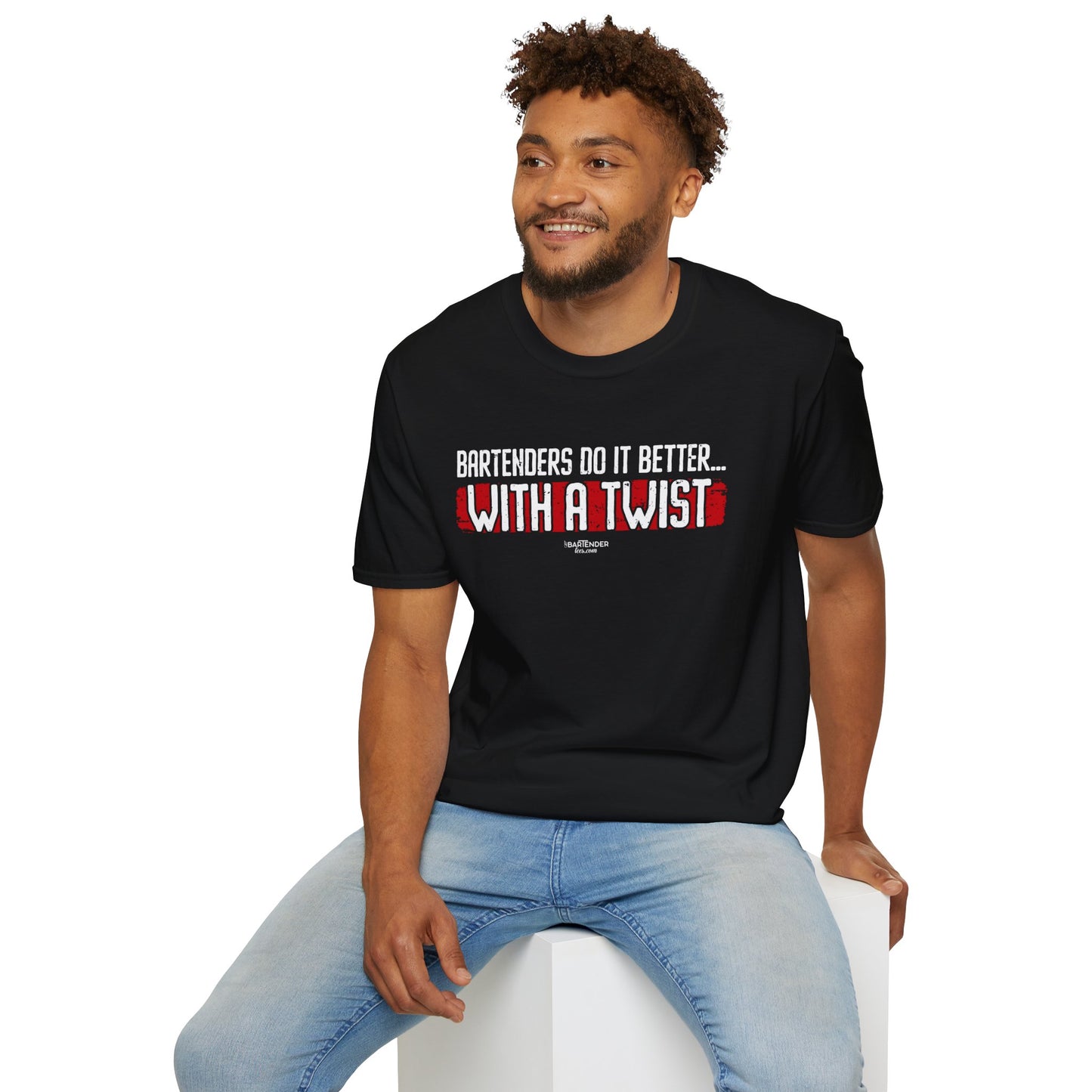 "Bartenders do it Better with a Twist" Men's Bartender Tee